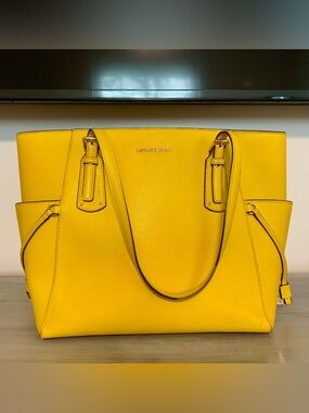 Michael Kors bag Yellow Saffiano Tote should bag large purse designer handbag